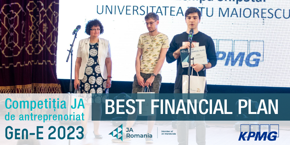 PREMIUL BEST FINANCIAL PLAN – SUSȚINUT DE KPMG  ROMÂNIA – ACORDAT LA SECȚIUNEA STUDENȚI A COMPETIȚIEI GEN-E ECHIPEI SHIPSTAR