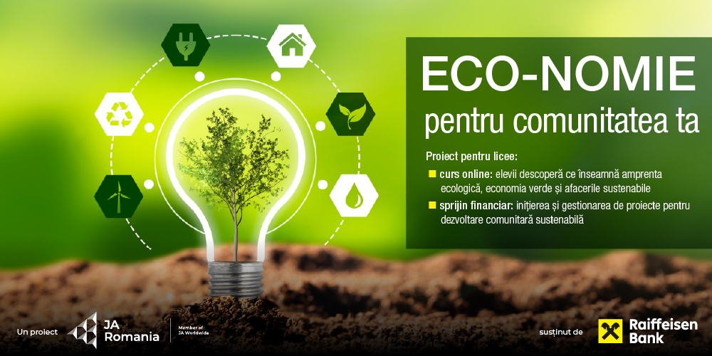 Săptămâna verde în licee: Competiția „Eco-nomie pentru comunitatea ta” derulată cu sprijinul Raiffeisen Bank